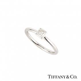 Tiffany & Co. Princess Cut Diamond Ring in Platinum 0.20ct